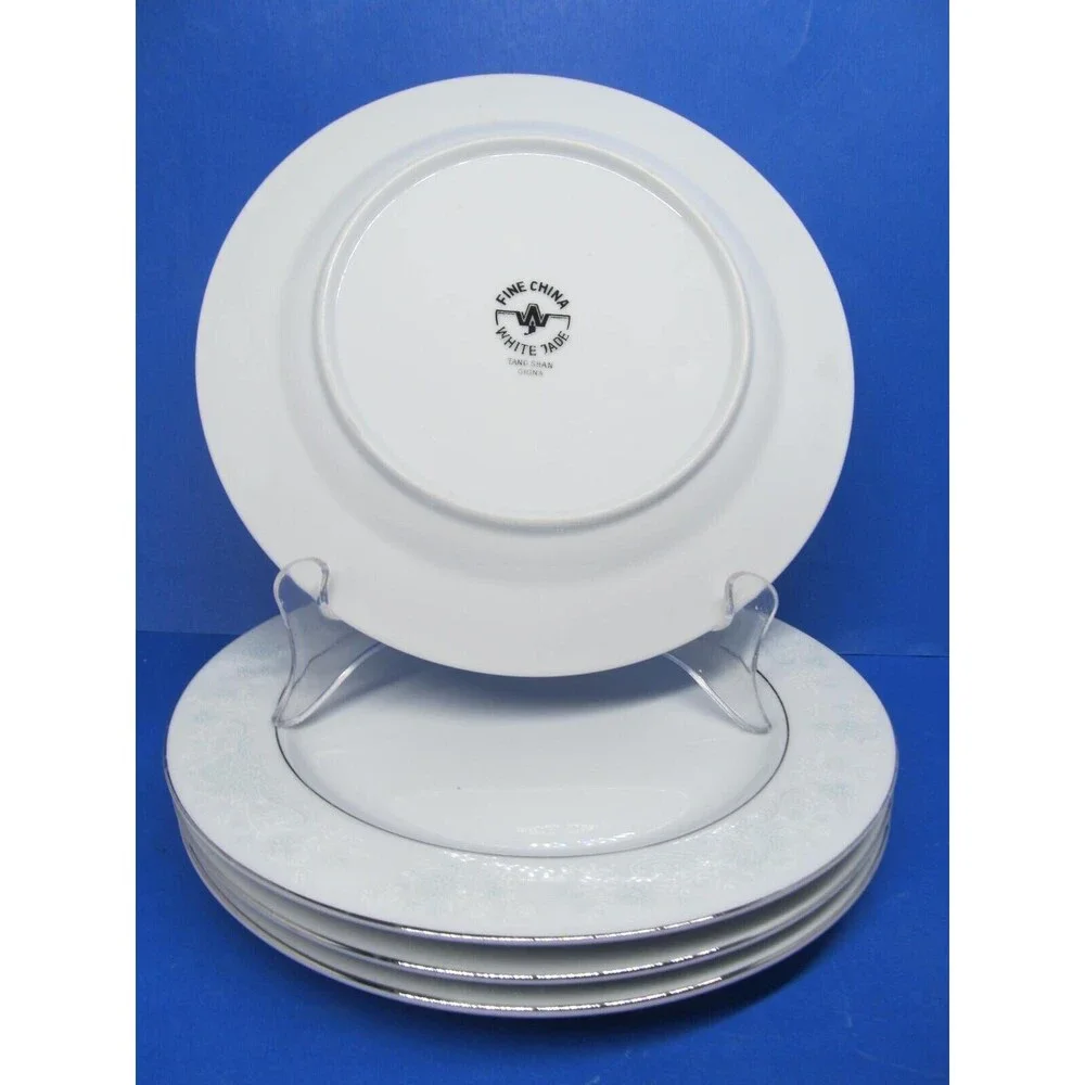 White Jade Tang Shan Fine China Set Of Four 8